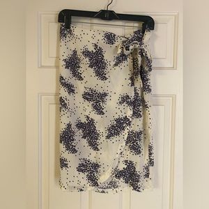 ba&sh Galia print midi wrap skirt Size M